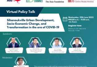 Virtual Policy Talk on “Sihanoukville Urban Development, Socio-Economic Change, and Transformation in the era of COVID-19”