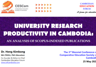 University research productivity in Cambodia: An analysis of Scopus-indexed publications