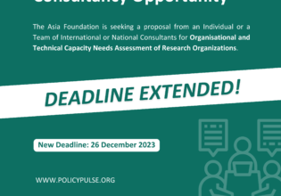 Deadline Extension of Consultancy Opportunity with Ponlok Chomenes: an Individual or a Team of International or National Consultants for Organisational and Technical Capacity Needs Assessment of Research Organisations