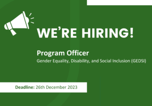 Job Opportunity with Ponlok Chomnes: Program Officer, Gender Equality, Disability, and Social Inclusion