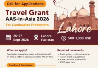 Call for Application for Travel Grant AAS-in-Asia 2026 for Cambodia Presenters